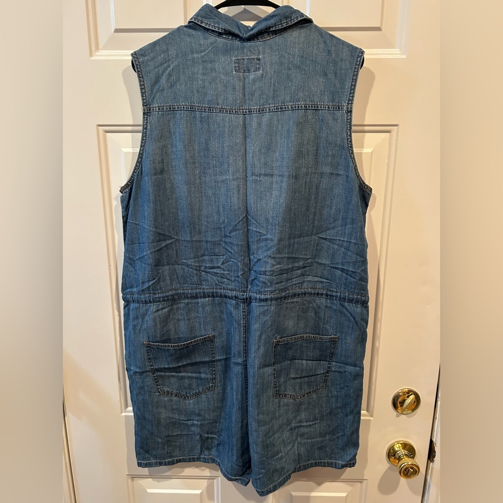 Universal Thread Blue Denim Romper - Picture 2 of 3